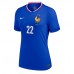 Maglie da calcio Francia Theo Hernandez #22 Prima Maglia Femminile Europei 2024 Manica Corta